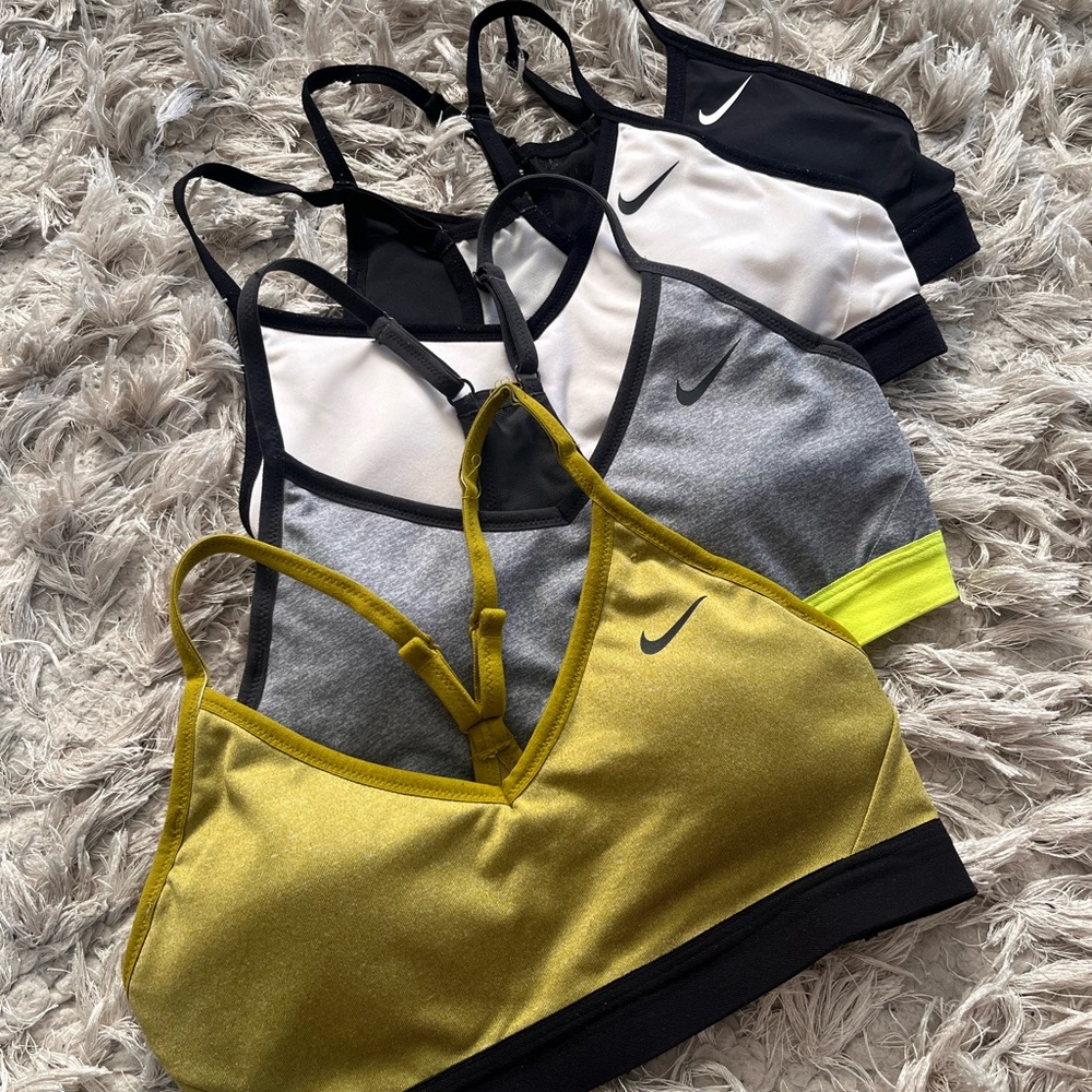 Nike Women's Sports Bras  - Gold, Gray, White, Black